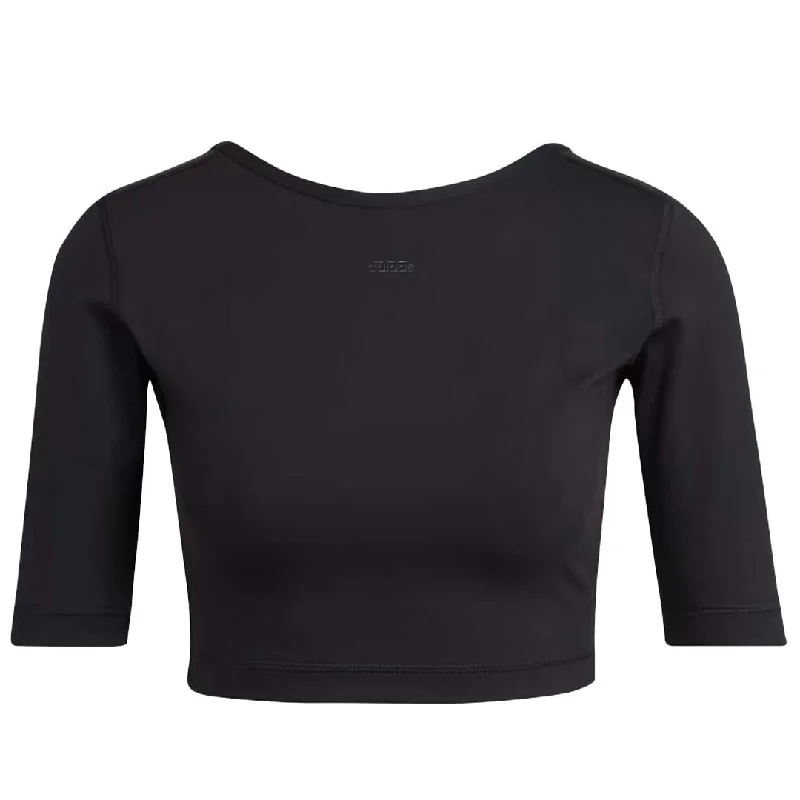 Massive Deals adidas - Women's Aeroready Studio Open-Back Cropped Top (HD8937)