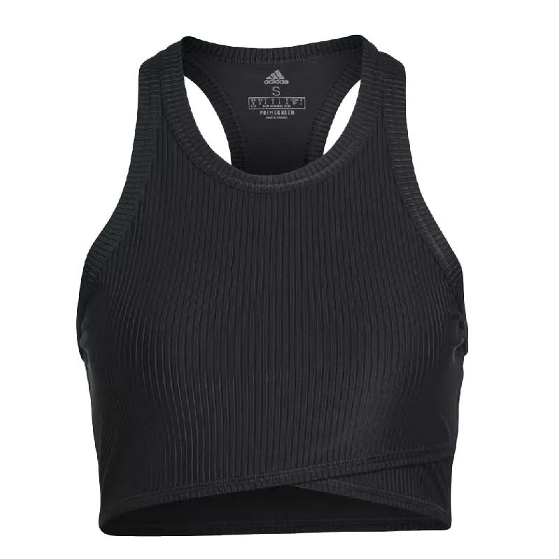 Bargain Bin adidas - Women's Yoga Studio Wrapped Ribbed Sports Bra (HP1965)