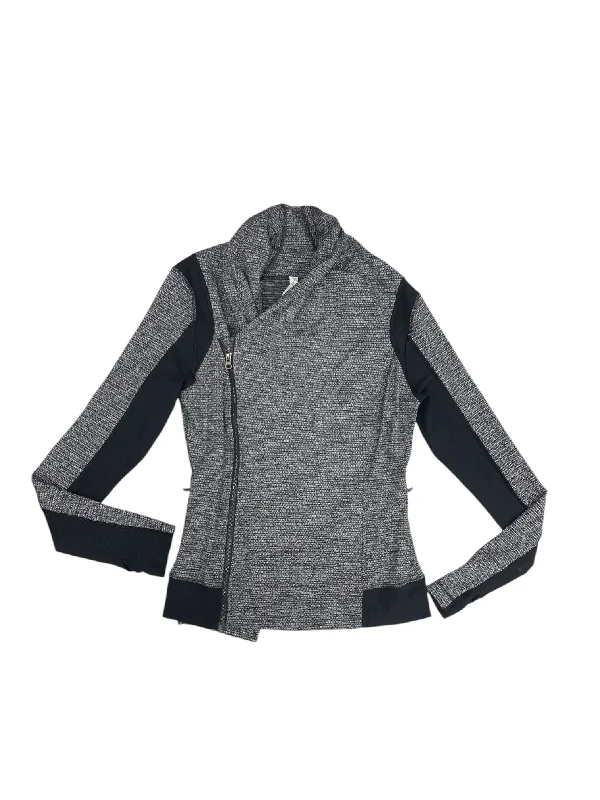 Huge Savings Athletic Jacket By Lululemon In Black & White, Size: 12