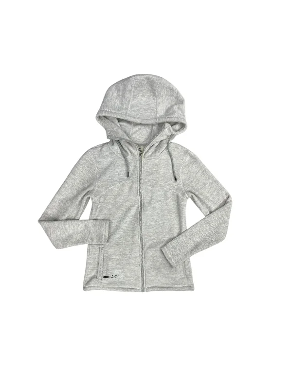 Limited Availability Athletic Jacket By Roxy In Grey, Size: M