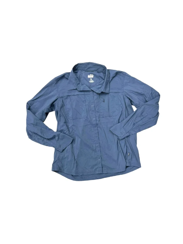 Early Access Athletic Top Long Sleeve Collar By Rei In Blue, Size: Xl
