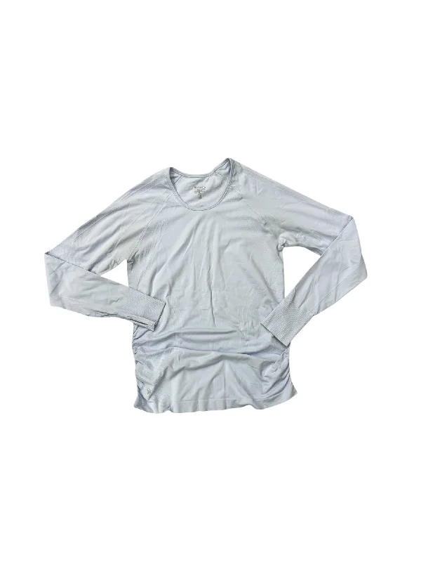 Closeout Athletic Top Long Sleeve Crewneck By Athleta In Blue, Size: M