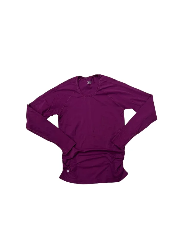 Buy Now Athletic Top Long Sleeve Crewneck By Athleta In Purple, Size: M