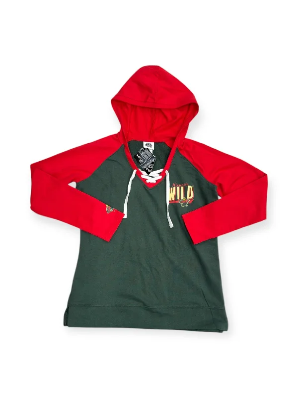 Special Savings Athletic Top Long Sleeve Crewneck By Nhl In Green & Red, Size: L