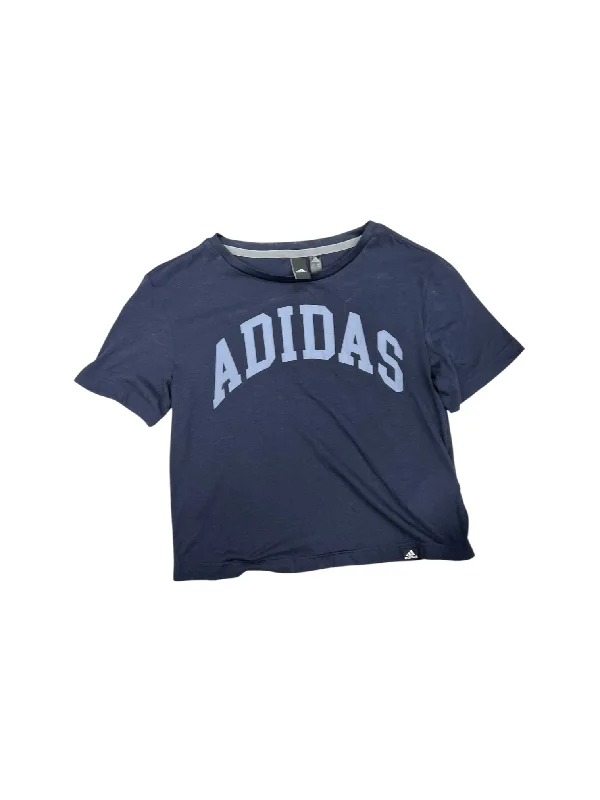 Best Seller Athletic Top Short Sleeve By Adidas In Navy, Size: Xs