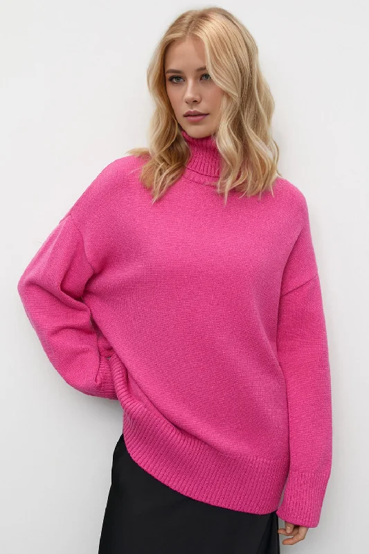Unmissable Offer Basic Bae Turtleneck Dropped Shoulder Long Sleeve Sweater