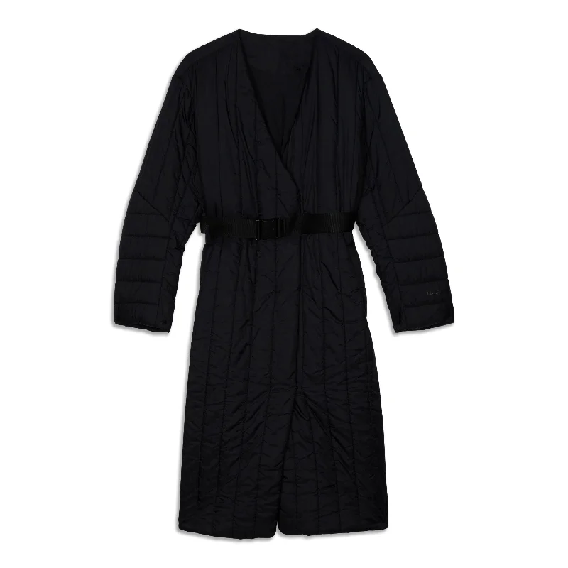 Overstock Belted Long Insulated Jacket - Resale