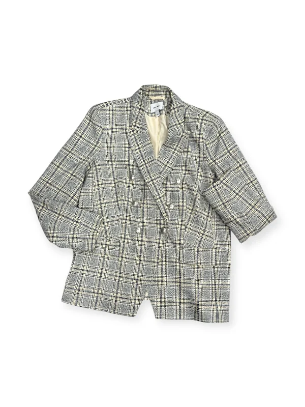 Deal Explosion Blazer By Nine West In Plaid Pattern, Size: L