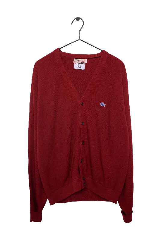 Final Clearance Burgundy Lacoste Cardigan