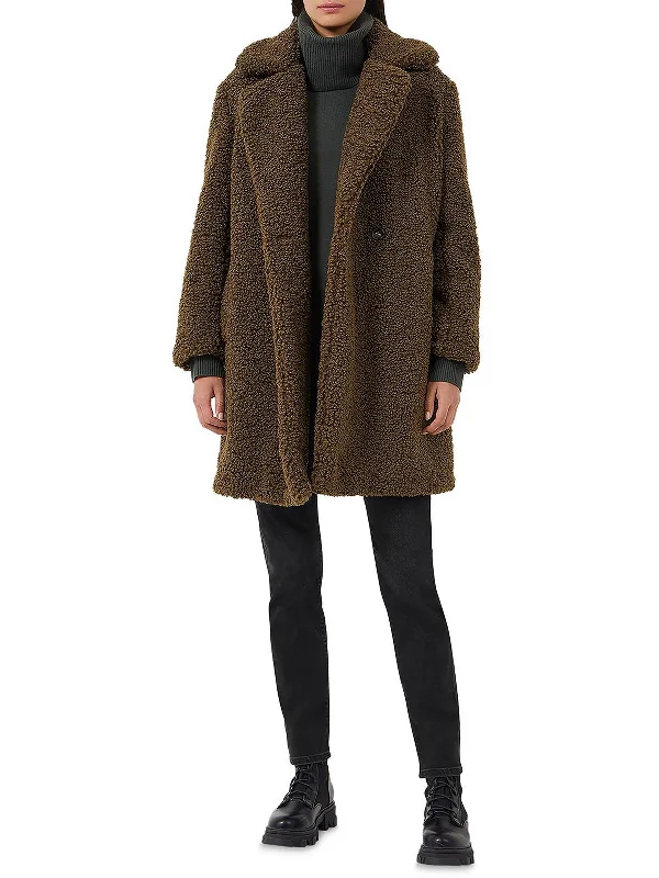 Exclusive Online Offer Callie Iren Borg Womens Mid-Length Oversize Faux Fur Coat