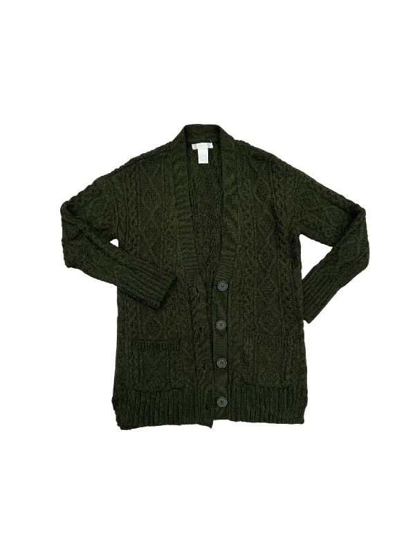Massive Deals Cardigan By Design History In Green, Size: Xs