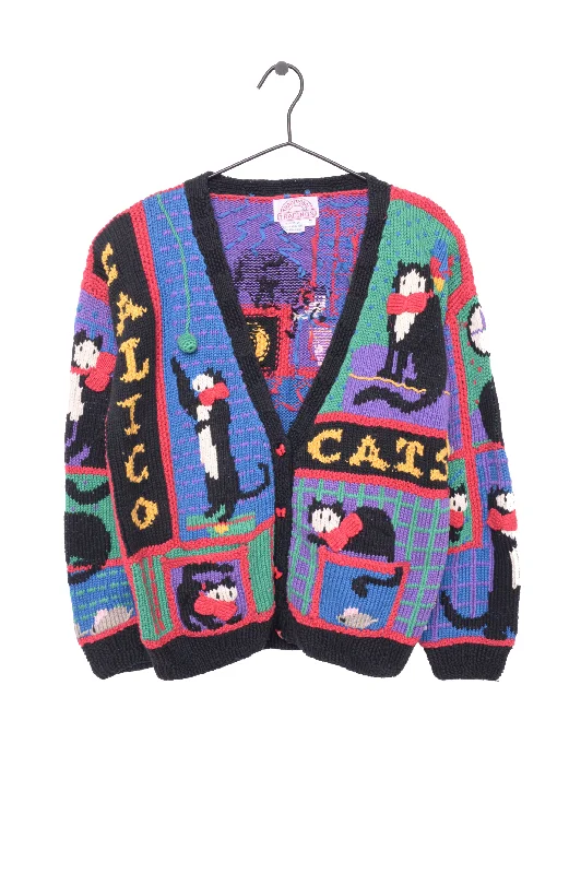 Limited Availability Cats Grandma Cardigan