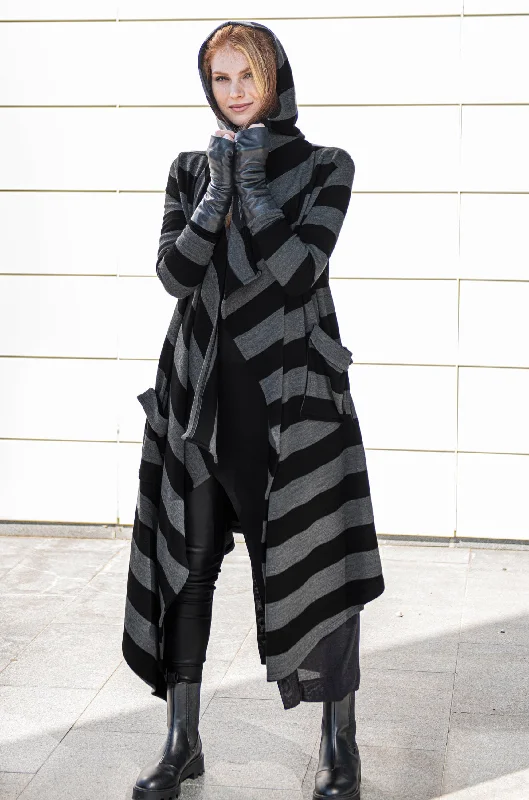 Sneak Peek Sale Hooded Assymetrical Cardigan