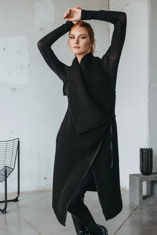 Closeout Draped Wool Knitted Vest