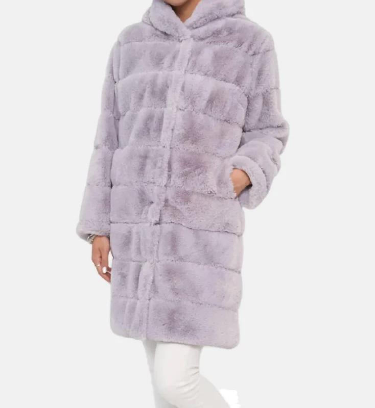 Price Smash Emilia Zip Off Coat In Lavender Rail