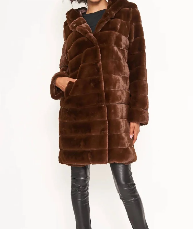 Price Fest Emilia Zip Off Coat In Mink