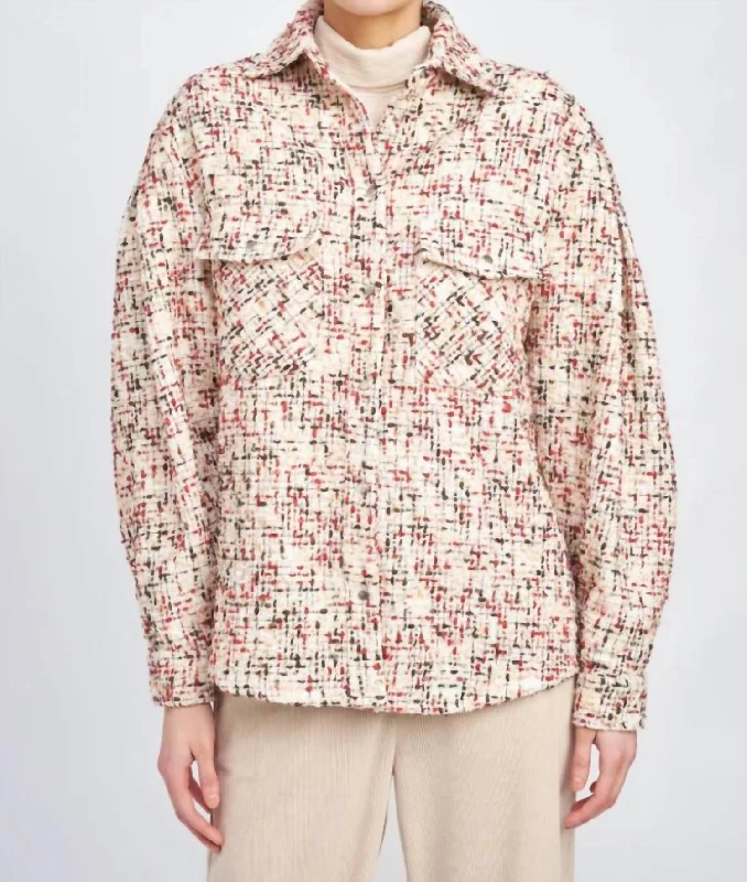 Price Drop Everleigh Top In Ecru Multi