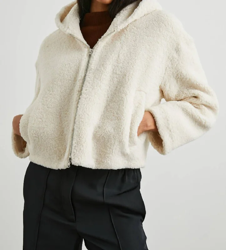 Savings Spectacular Fabi Jacket In Ivory Teddy