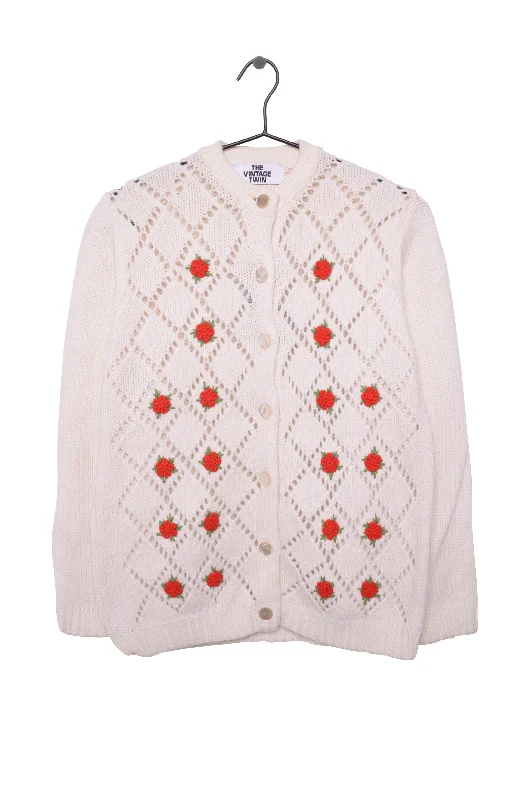 Act Fast Floral Pointelle Cardigan