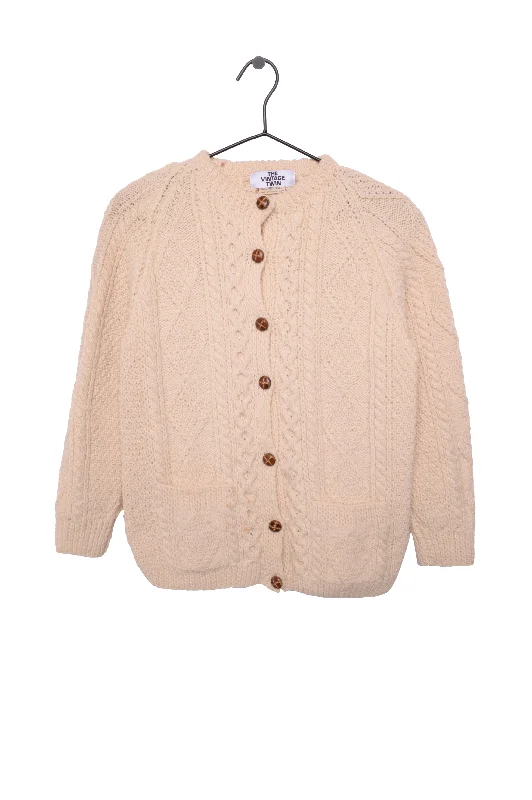 Must-Have Deals Irish Cable Knit Wool Cardigan