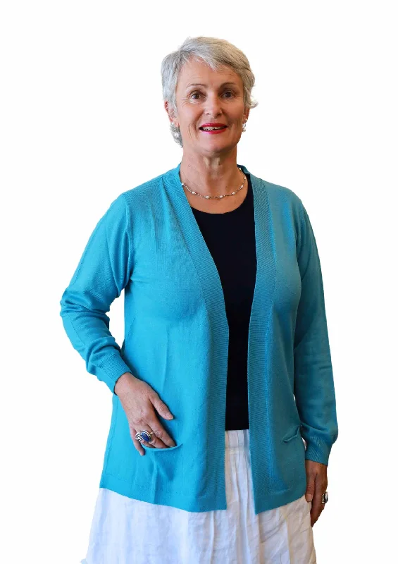 Overstock Italian Made E2E V Cardigan - with Pockets - 100% Merino Wool