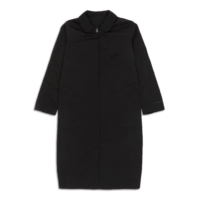 Can't Miss Lightweight Collared A-Line Coat - Resale