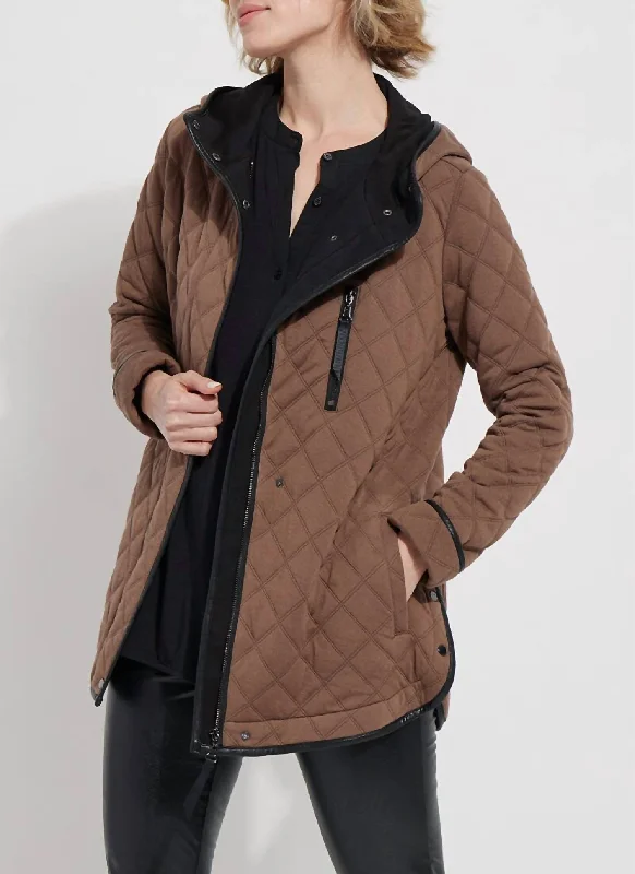 Final Sale London Quilted Jacket In Cold Chestnut