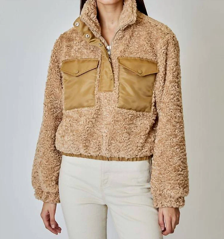 Weekend Deal Maeve Pullover Jacket In Wheat