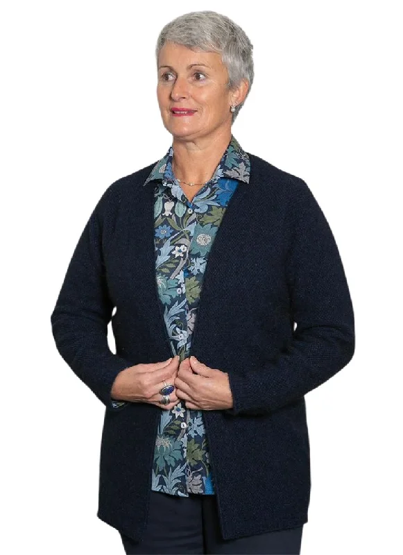 Steals and Deals Merino Possum Moss Stitch Drape Cardigan