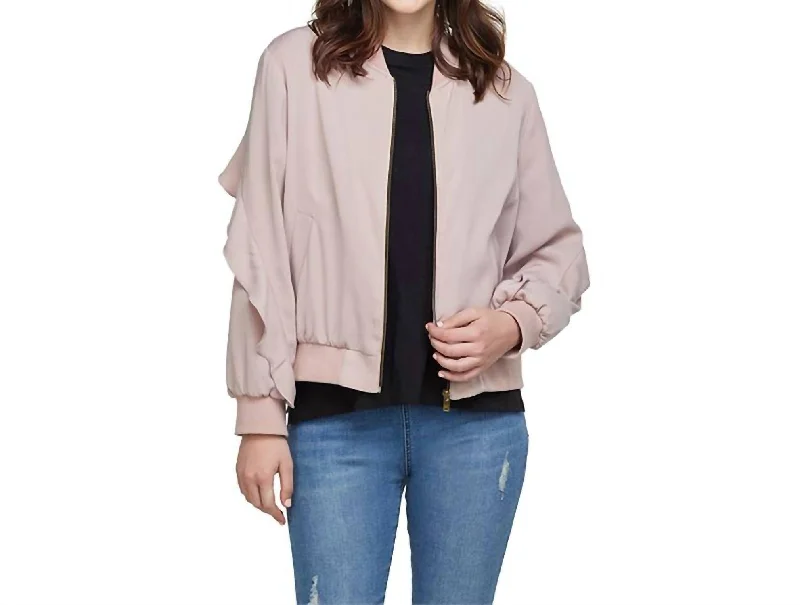Closeout Nolan Bomber Jacket In Blush