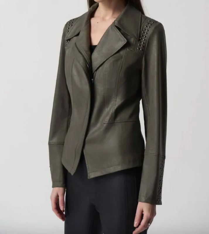Don't Miss Notched Collar Jacket In Avocado