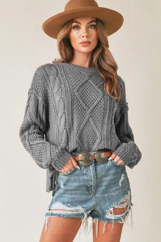 Best Deals Relaxed Fit Adela Cable Knit Sweater