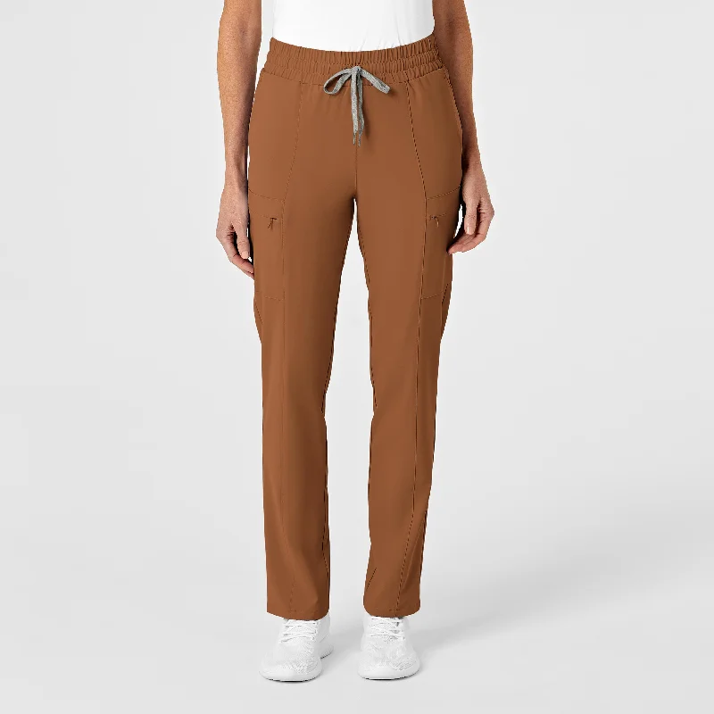 New Deals RENEW Women's High Waist Slim Leg Scrub Pant - Chai