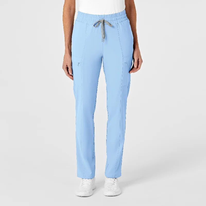 Low Prices RENEW Women's High Waist Slim Leg Scrub Pant - Powder Blue