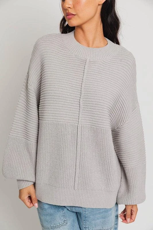 One-DAY Sale Ribbed Knitted Sweater