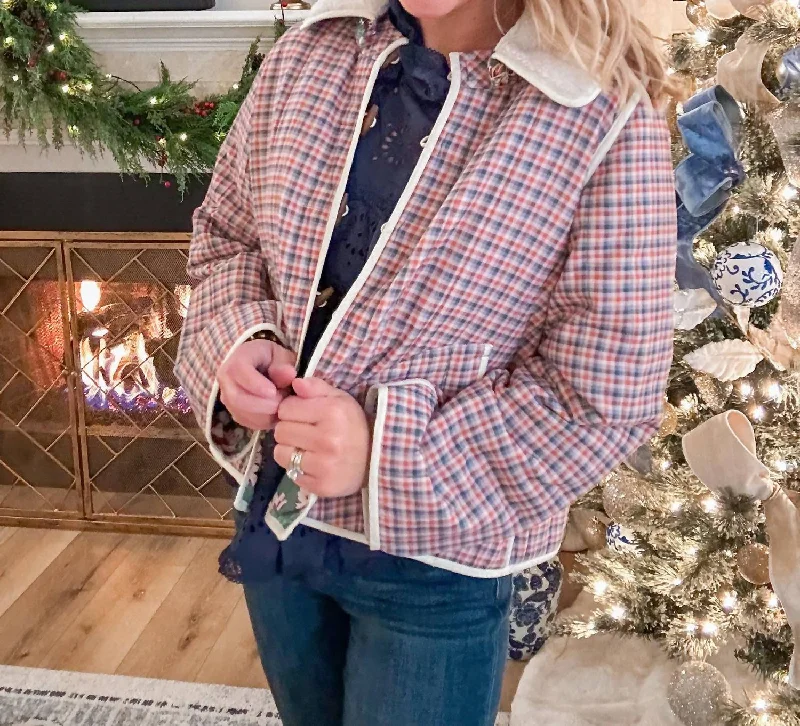 Sale Event Riley Carr Reversible Jacket In Red Multi