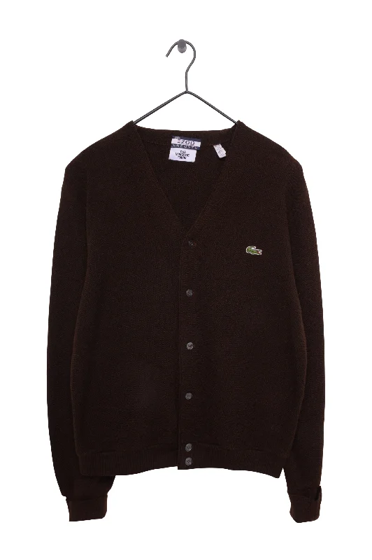 Sale Event Super Soft Chocolate Lacoste Cardigan