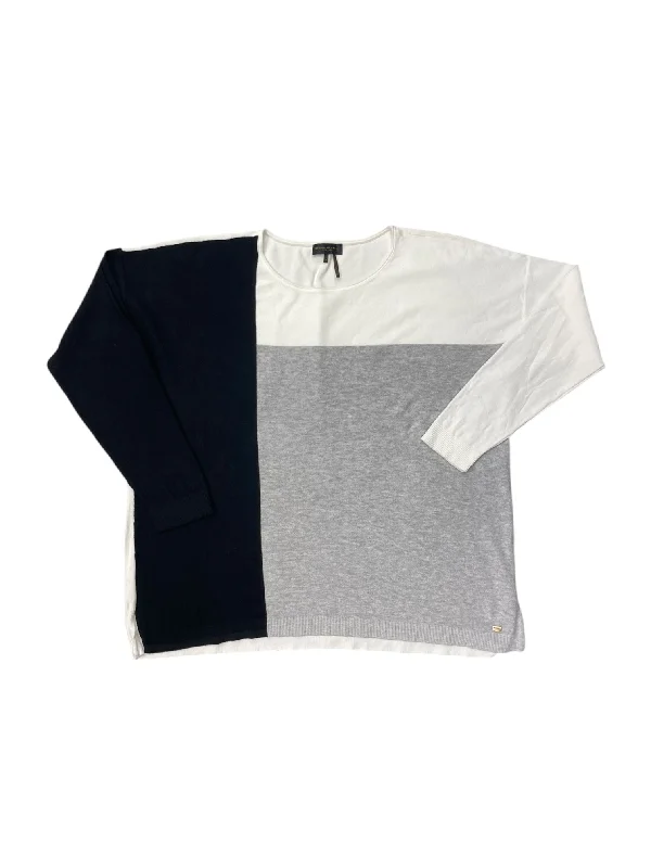 Lowest Price Sweater By Donna Karan In Black & White, Size: M
