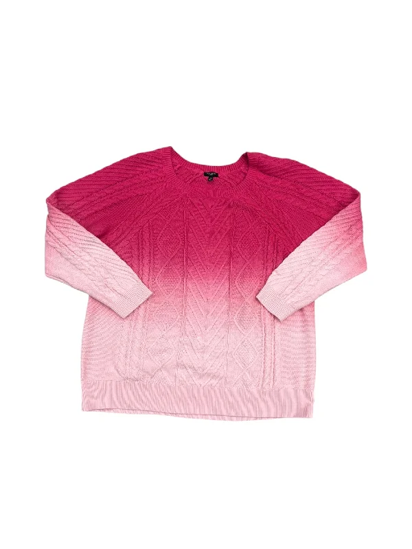 YEAR-End Clearance Sweater By Talbots In Pink, Size: 2x