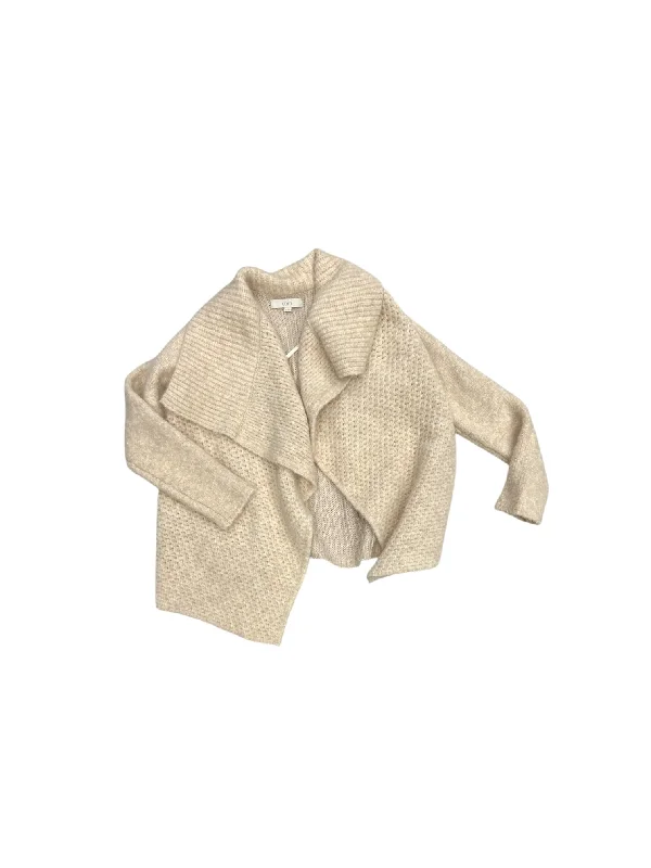 Super Bargain Sweater Cardigan By Loft In Cream, Size: M