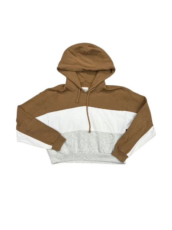 Savings Galore Sweatshirt Hoodie By Abercrombie And Fitch In Striped Pattern, Size: S