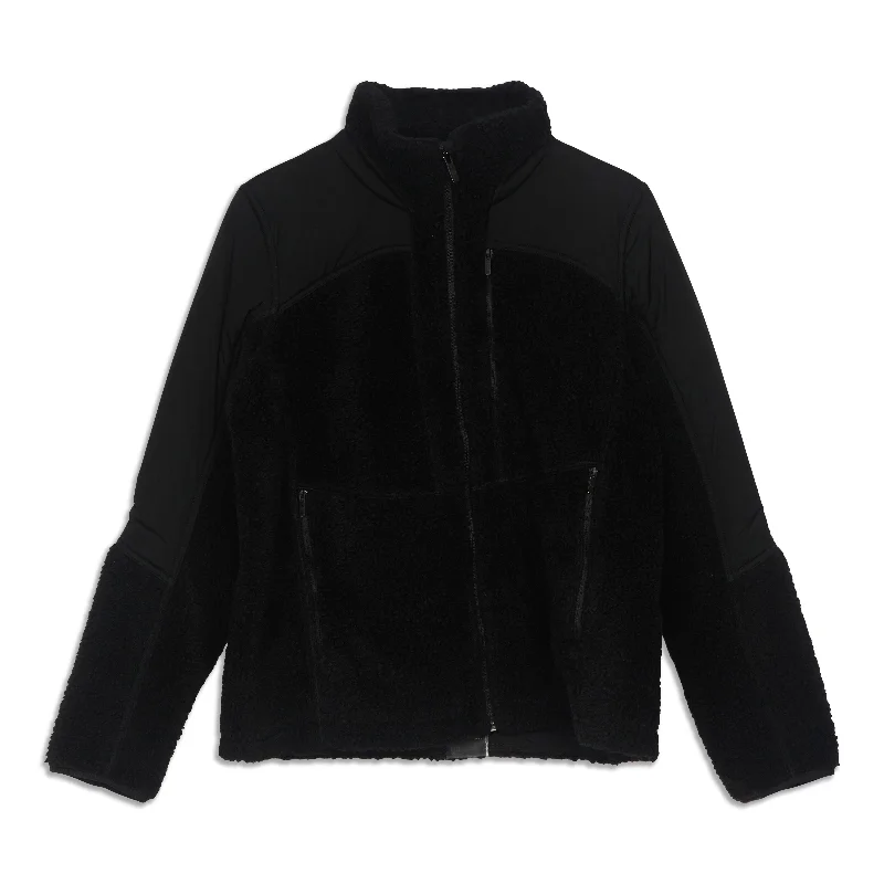 Seasonal Sale Textured Fleece Full Zip Jacket - Resale