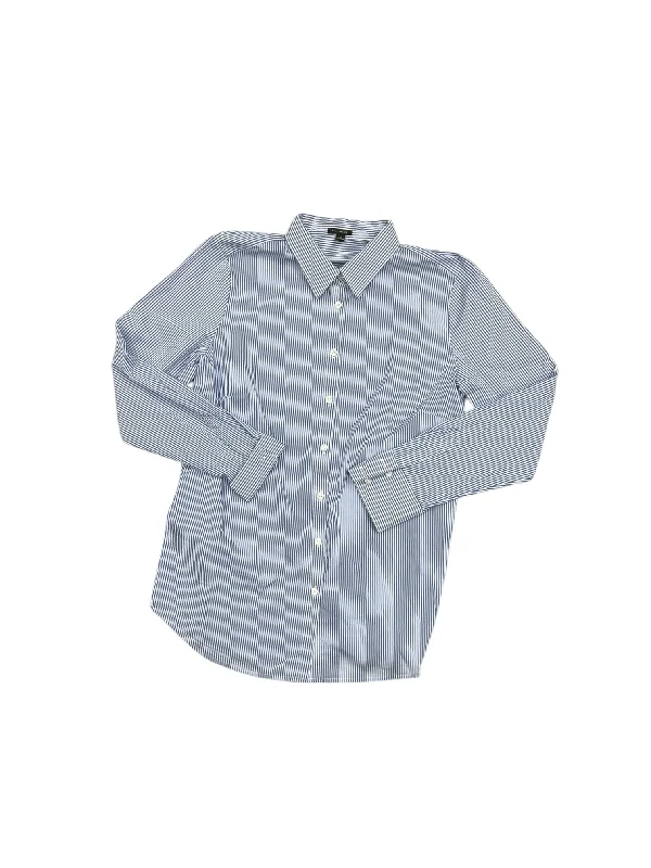Final Clearance Top Long Sleeve By Ann Taylor In Striped Pattern, Size: 14