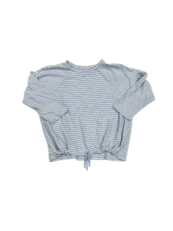 Epic Deals Top Long Sleeve By J. Jill In Blue & White, Size: 2x