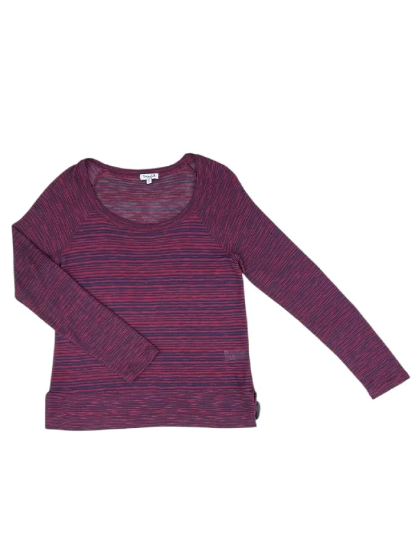 Big Savings Top Long Sleeve By Splendid In Blue & Red, Size: M