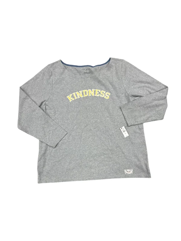 Today’s Deal Top Long Sleeve By Talbots In Grey & Yellow, Size: 2x