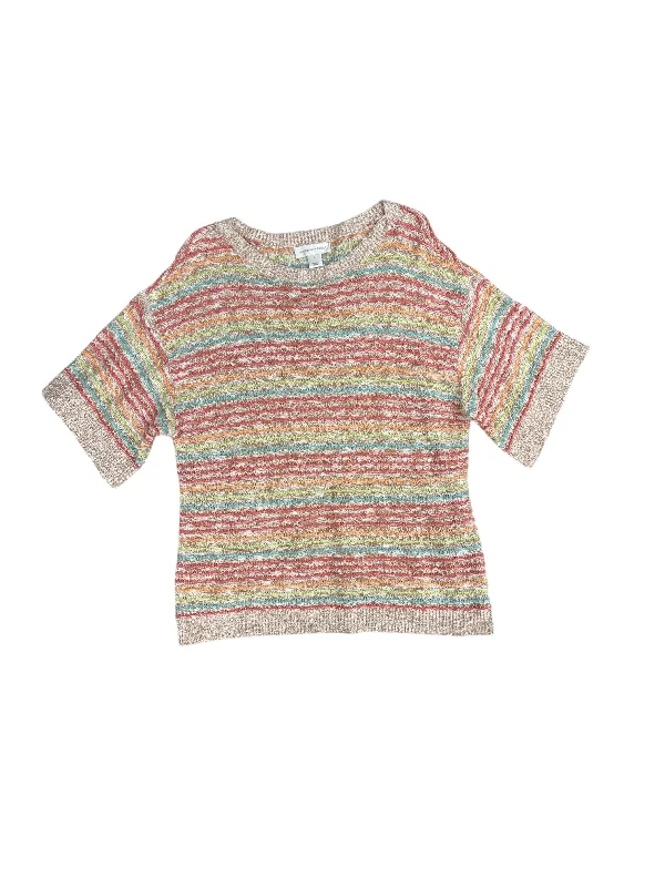 Crazy Savings Top Short Sleeve By Christopher And Banks In Pink & Tan, Size: L