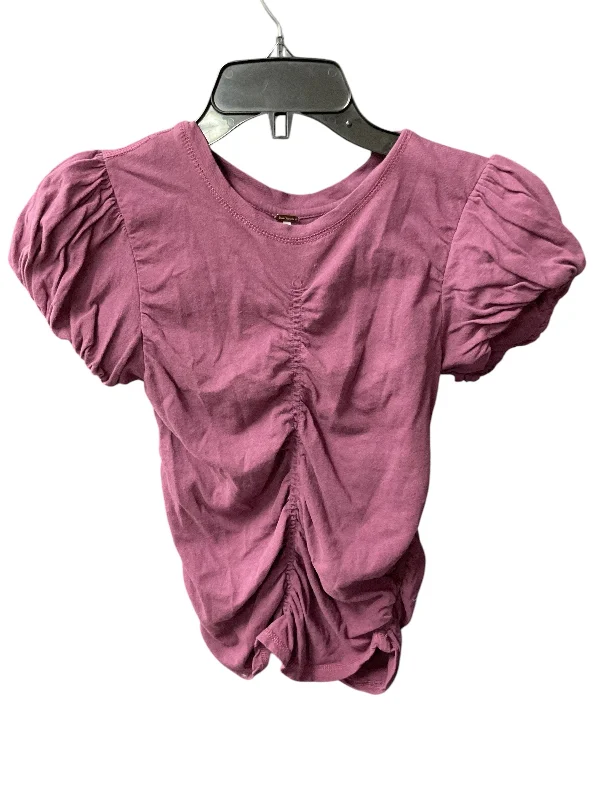 Seasonal Sale Top Short Sleeve By Free People In Purple, Size: S