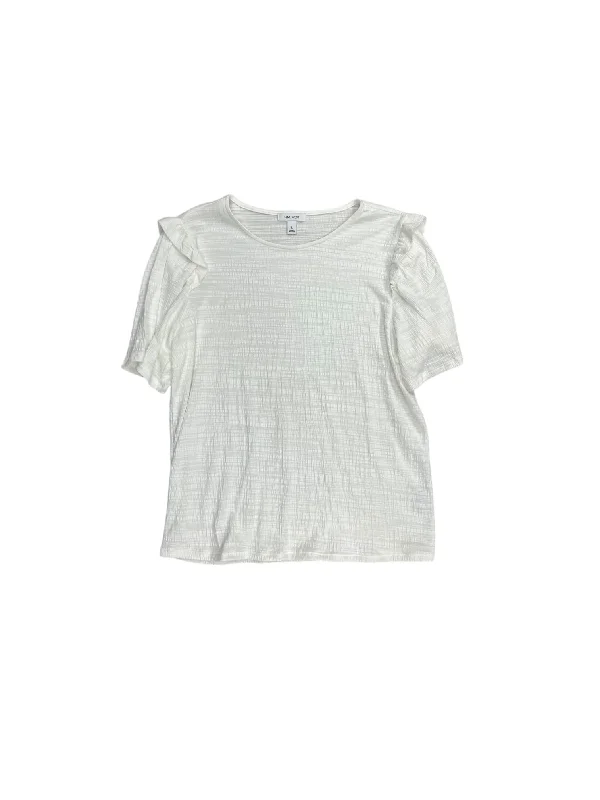 Daily Specials Top Short Sleeve By Nine West In White, Size: L