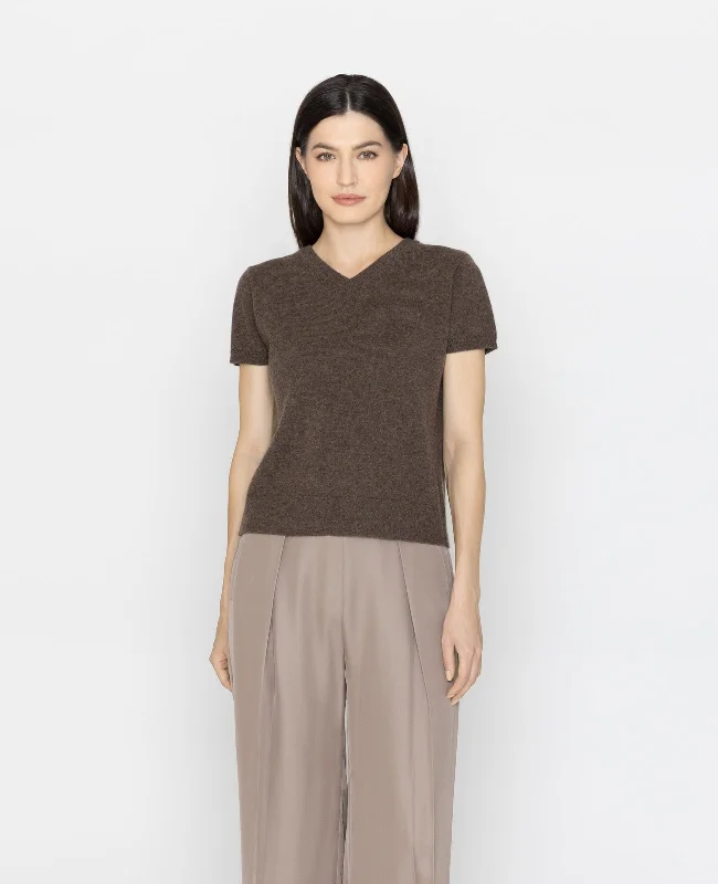 Seasonal Clearance Cashmere 2-Way Short Sleeve Sweater